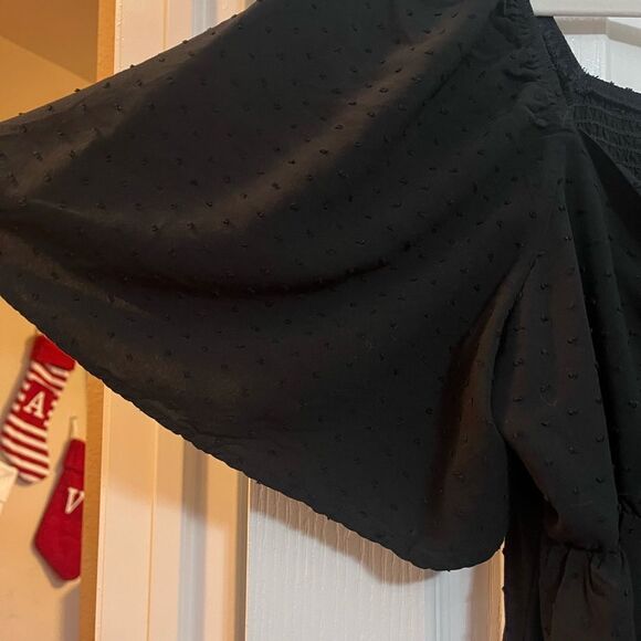 Black maternity dress with bow detail - Picture 3 of 7